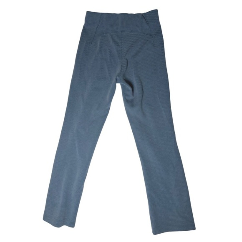 Lululemon Ribbed Softstreme Zip-Leg Crop Pant 25"‎ Blue Gray Size 4 - Picture 3 of 7